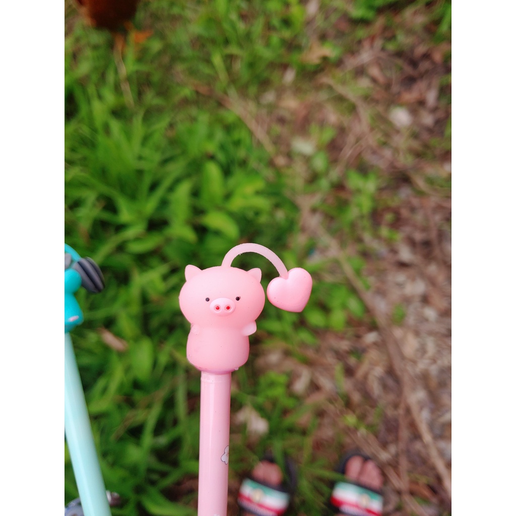 Bút bi nước mực gel , bút bi cute mực đen ngòi kim 0.38mm - 01 bút