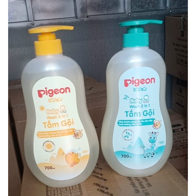 Tắm gội 2 in 1 Pigeon Hoa hướng dương 200ml/700ml (MẪU MỚI)