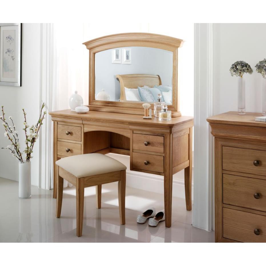 bộ bàn phấn trang điểm gỗ sồi Mỹ