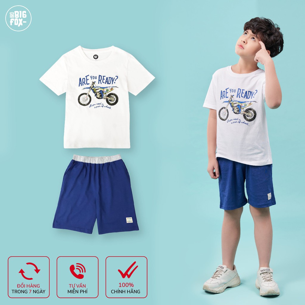 Bộ Bé Trai Size Đại Bigfox, Bộ Đồ Cho Bé Trai Mùa Hè Chất Cotton Hình Khủng Long Size Trẻ Em 3,4,5,6,7,8,9,10,11 tuổi