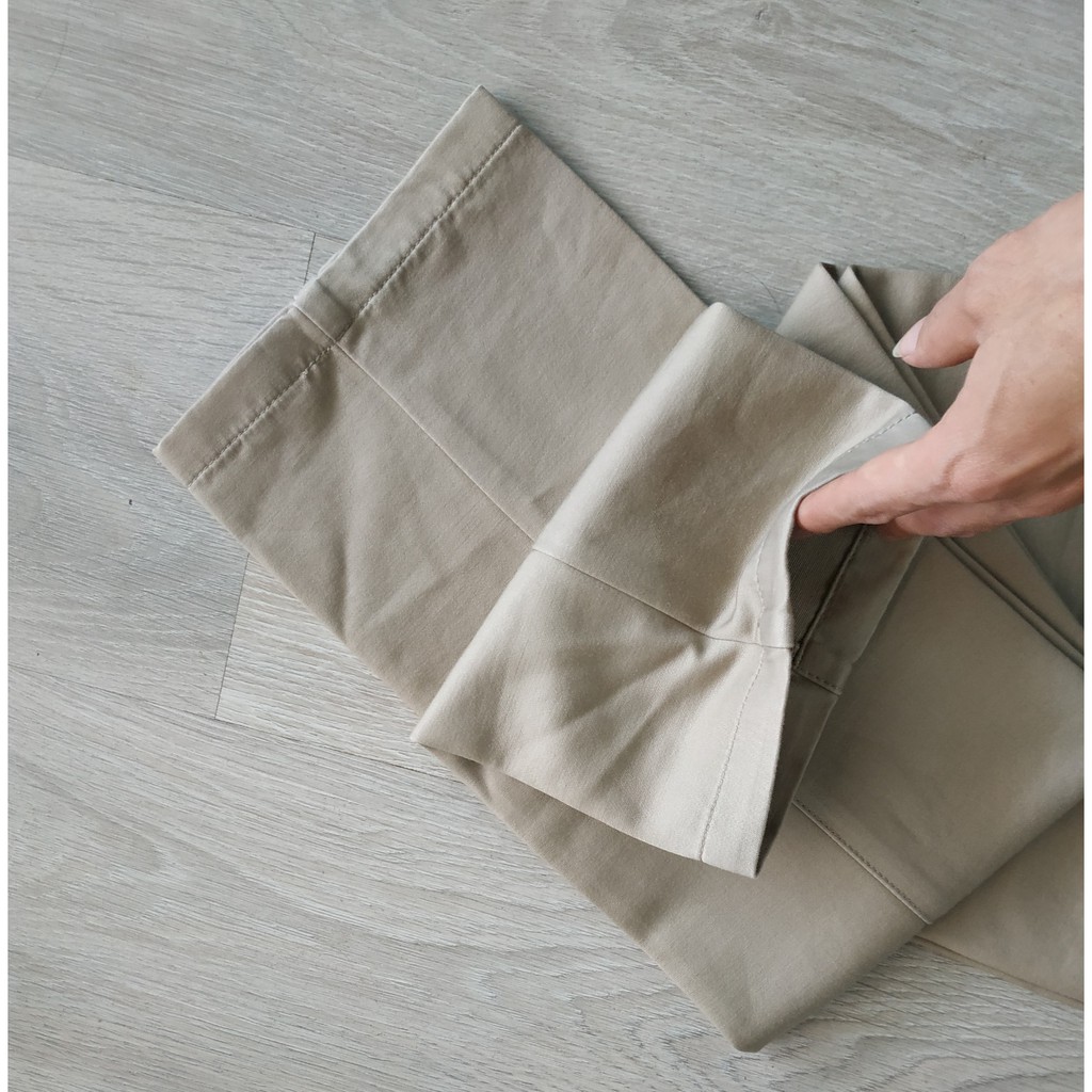 Quần Kaki Trơn 0Ly 100% Cotton Trung Niên Vĩnh Tiến Kem Vàng D030