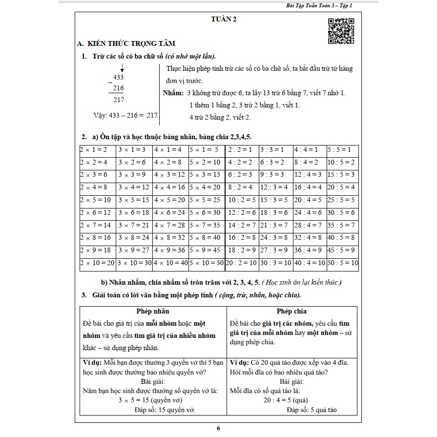 Sách - Bài Tập Tuần Toán 3 - Tập 1 (1 cuốn)