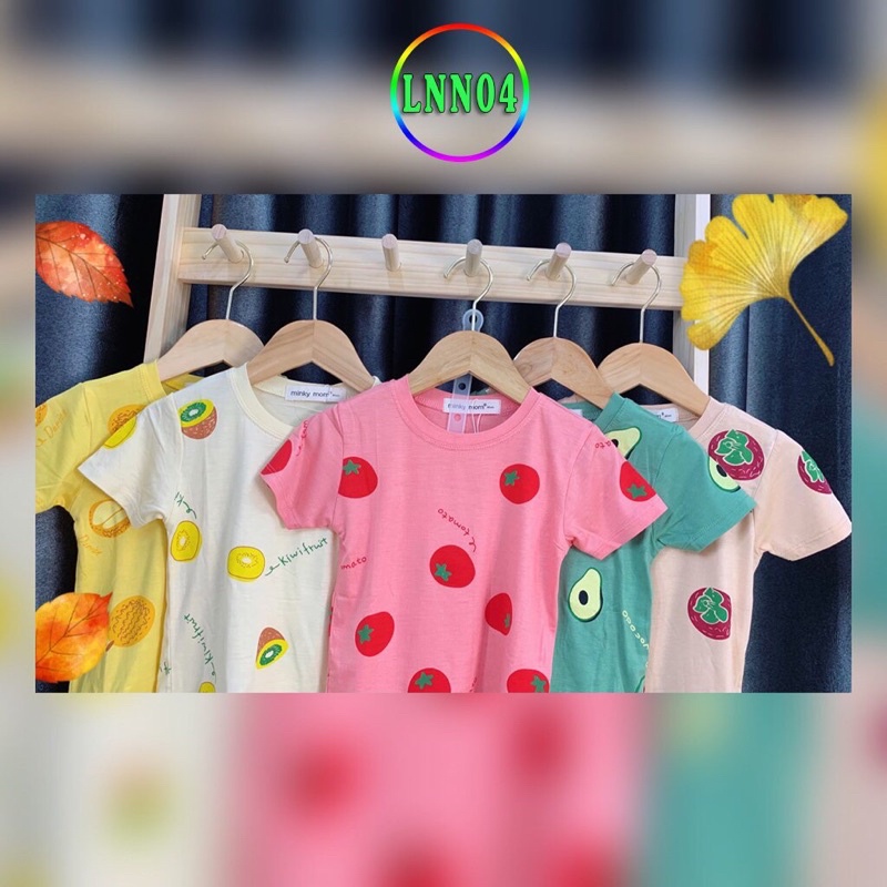 Bộ Cộc Thun Lạnh MINKY MOM Chính Hãng 0 1 2 3 4 5 6 Tuổi In TRÁI CÂY. Có SIZE ĐẠI