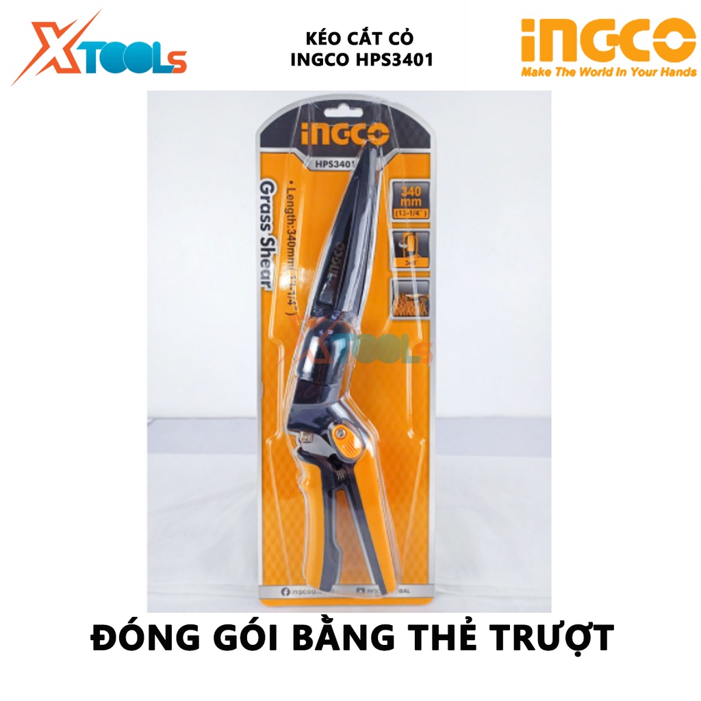 Kéo cắt cỏ INGCO HPS3401 | kéo cắt làm vườn xoay 340 độ