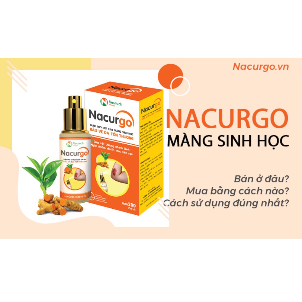 Nacurgo màng sinh học băng vết thương, tránh nhiễm trùng, bảo vệ tái tạo da tổn thương