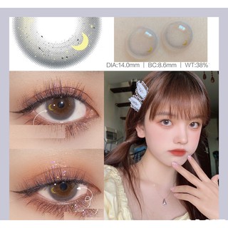 Cặp Kính Áp Tròng Sybui Có Màu, Mặt Kính 14.0mm S0-8.00 Chất Lượng Cao