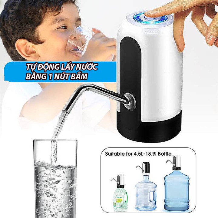 Máy bơm hút nước mini tự động từ bình | Vòi hút xăng bơm rượu tự động