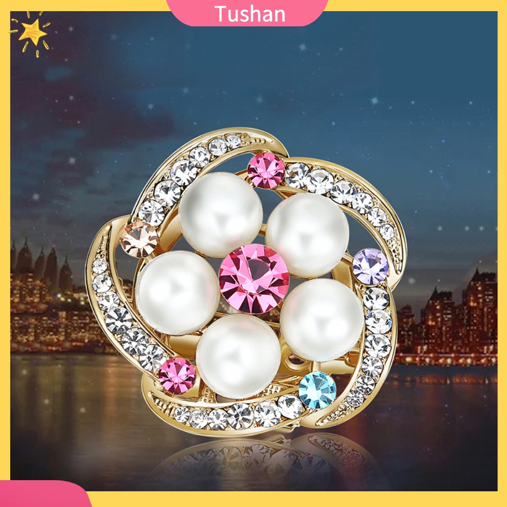 Ghim Cài Áo Hình Chuồn Chuồn Đính Đá Và Ngọc Trai Giả Xinh Xắn