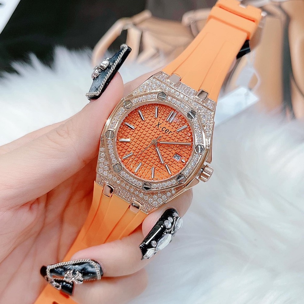 Đồng Hồ Nữ XCer Dây Silicone Cam Rose Gold Chính Hãng 36mm