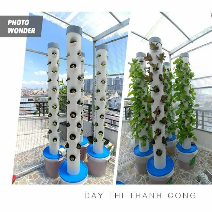 [Tặng Full Phụ Kiện] Trụ Khí Canh Trồng Rau Chống Cúp Điện