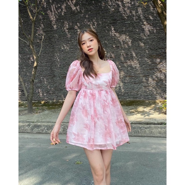 [Mã FAMARAL1 giảm 10K đơn 50K] Đầm babydoll hoa nhí tay bồng -MERR | BigBuy360 - bigbuy360.vn