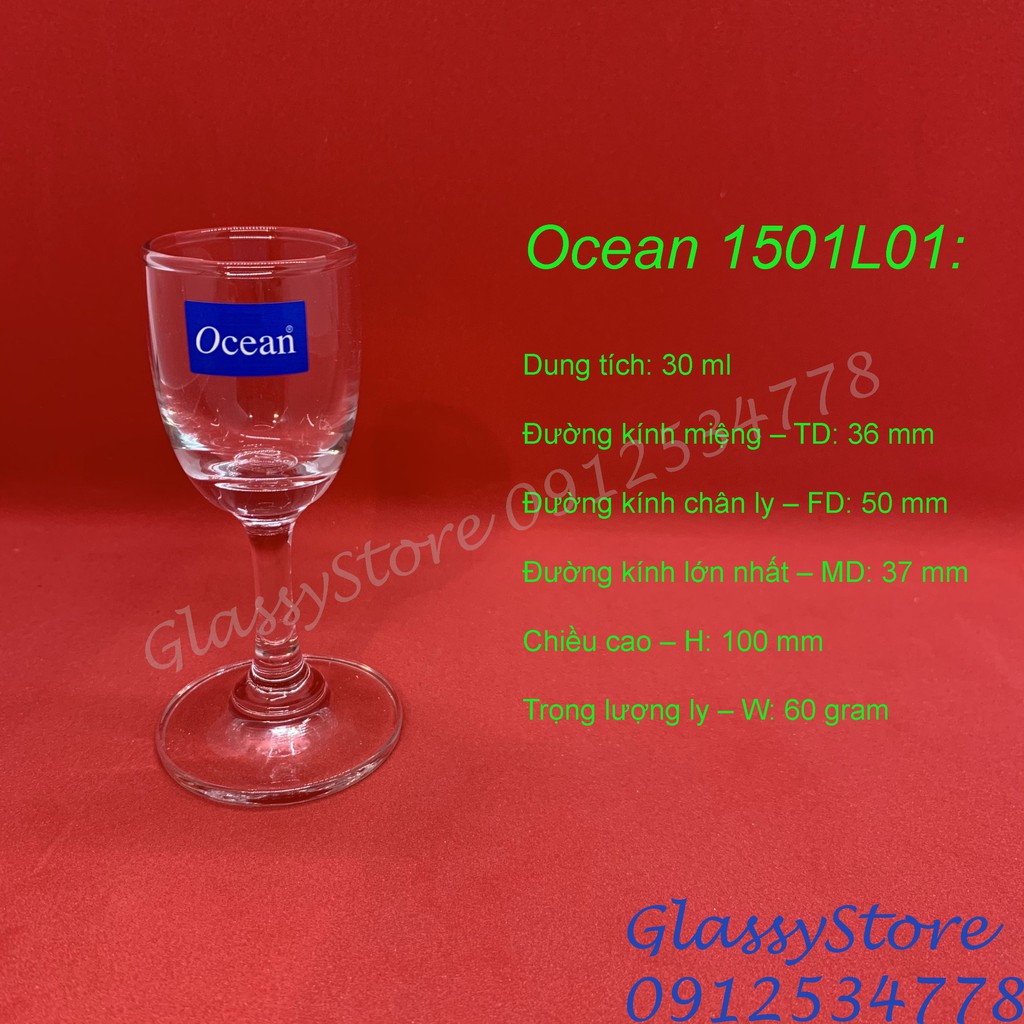 Ly rượu thủy tinh Ocean Classic Liqueur – 1501L01 – 30ml / 1501L02 – 60ml