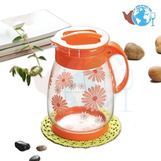 Bình rót nước hoa văn bông có tay cầm xinh xắn