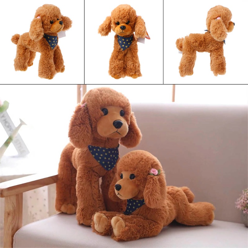 Thú nhồi bông hình chú chó poodle dễ thương