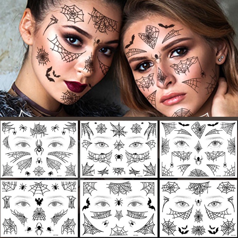 (Hàng Mới Về) Hình Xăm Dán Tạm Thời Hình Mạng Nhện Trang Điểm Halloween Vui Nhộn Chống Thấm Nước | BigBuy360 - bigbuy360.vn