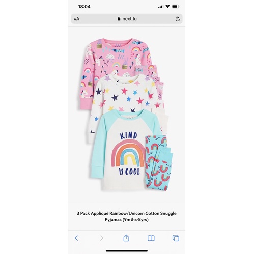 Bộ Thu Bé Gái Cầu Vồng Next(quần giao ngẫu nhiên)