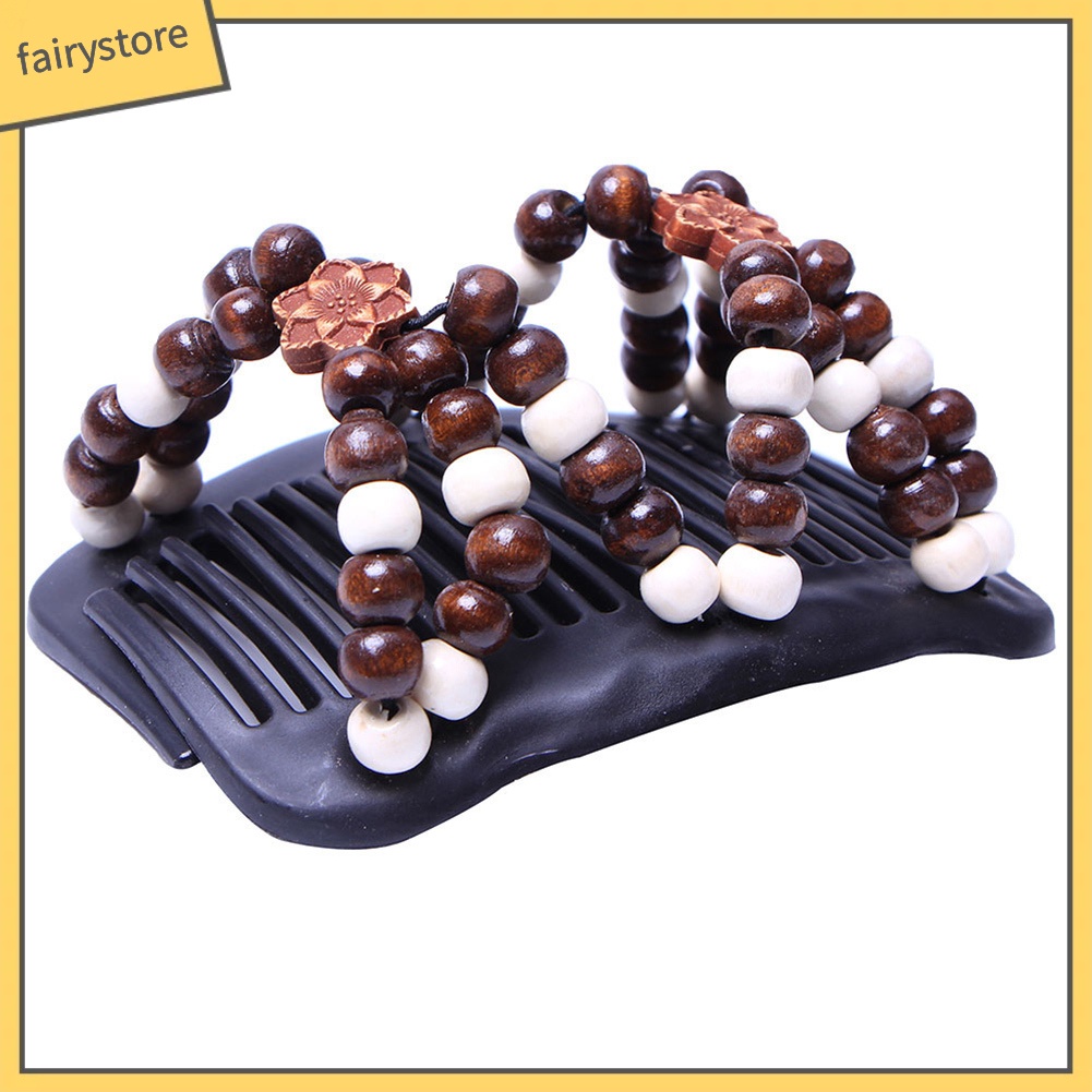 Lược Cài Tóc Hai Đầu Đính Hạt Gỗ Thời Trang Dành Cho Nữ