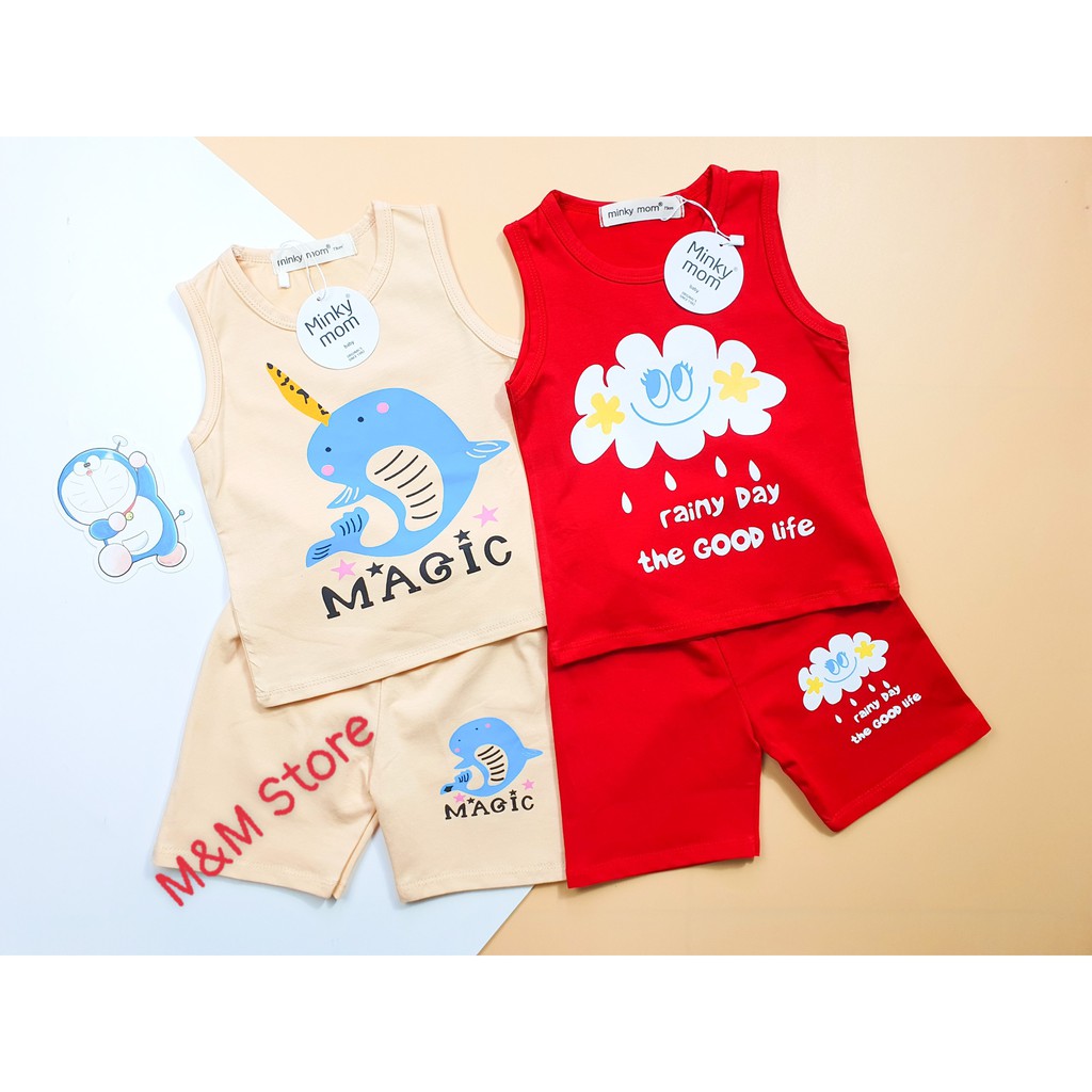 SALE BỘ 3 LỖ COTTON MINKY MOM CAO CẤP BÉ TRAI BÉ GÁI