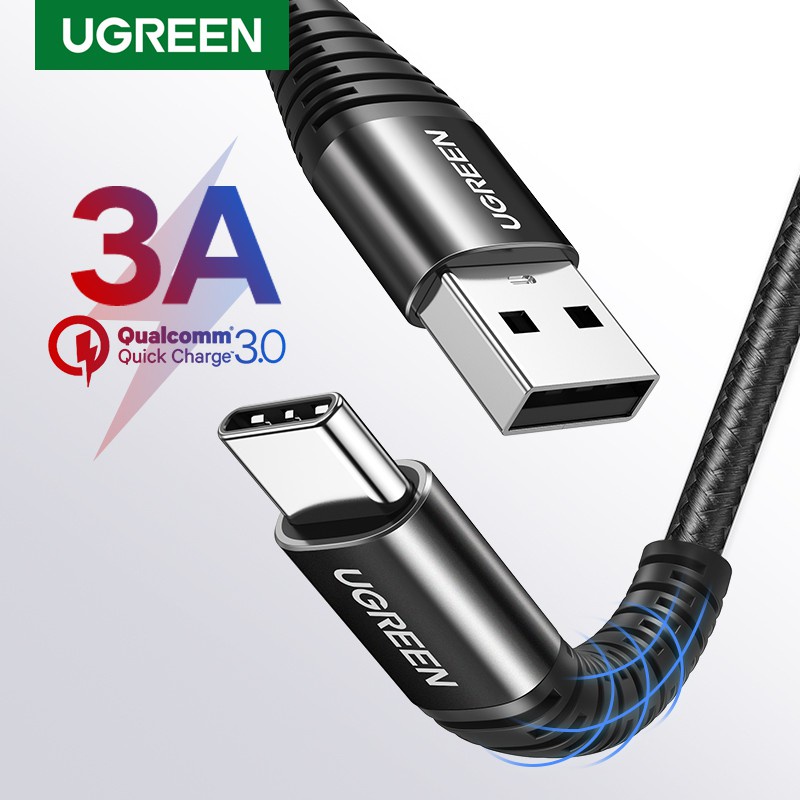 Dây Cáp USB to USB Type C UGREEN 60206 60205 ED022 Sạc nhanh QC 3.0 3A Chính hảng