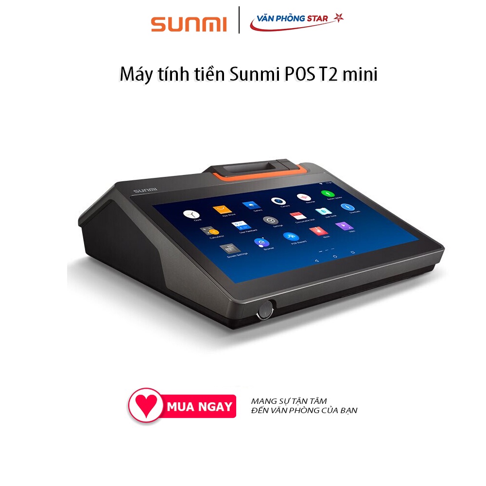 Máy POS T2 Mini - L1320 tích hợp máy in nhiệt hỗ trợ thanh toán qua nhiều hình thức RAM 1GB + ROM 8GB