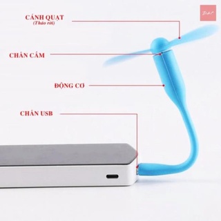 Quạt USB mini 2 cánh có thể tháo rời