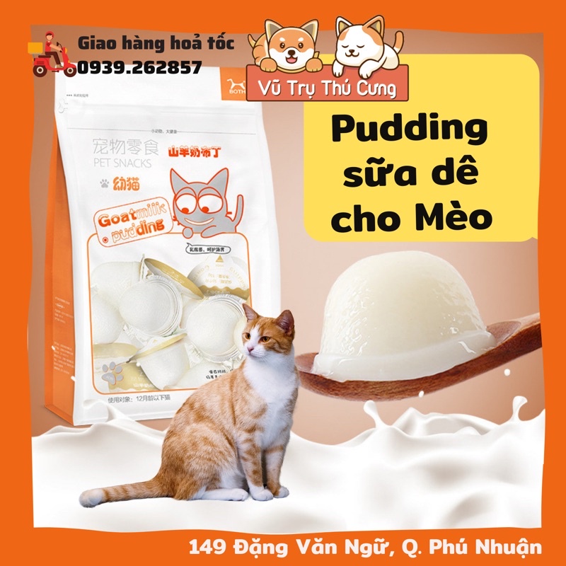 Pudding sữa dê bổ sung Canxi cho Mèo, túi 15 viên
