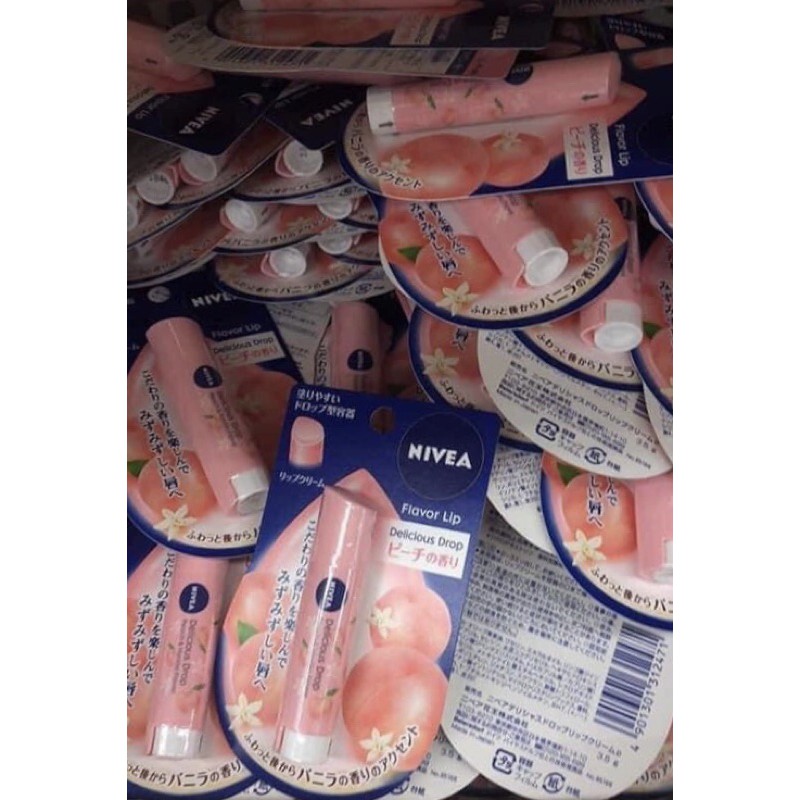 Son dưỡng môi Nivea Flavor Lip Nhật Bản hương đào có màu nhẹ 3.5g (Hàng nội địa Nhật) | BigBuy360 - bigbuy360.vn