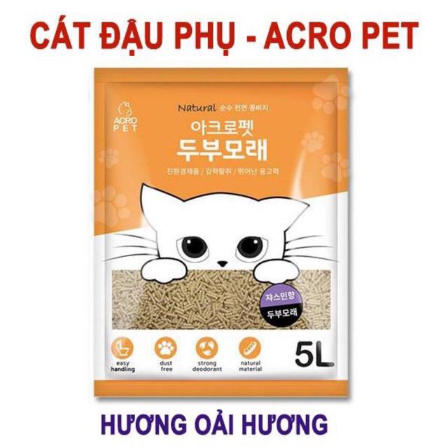 cát vệ sinh mèo đậu nành ACROPET bao 5L (2kg)