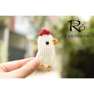 Kẹp tóc gà trống cute xịn, cặp tóc len Handmade hàng đẹp 6cm [Ảnh thật+Hàng sẵn]
