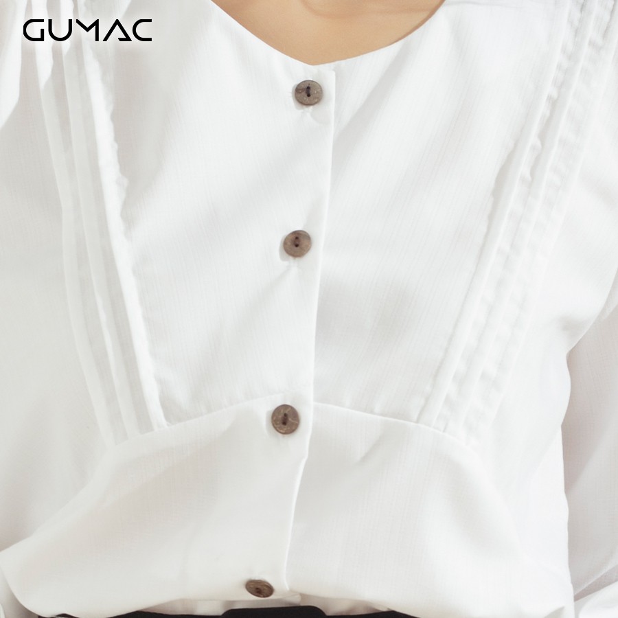 Áo cổ tròn xếp ly AA608 GUMAC | BigBuy360 - bigbuy360.vn