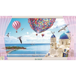 Tranh dán tường 3D biển đại dương, tranh thế giới dưới đại dương