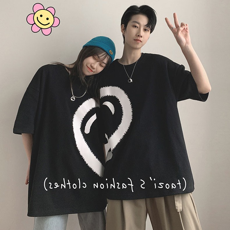 ( CỰC RẺ ) Áo phông thun Unisex, áo đôi trái tim