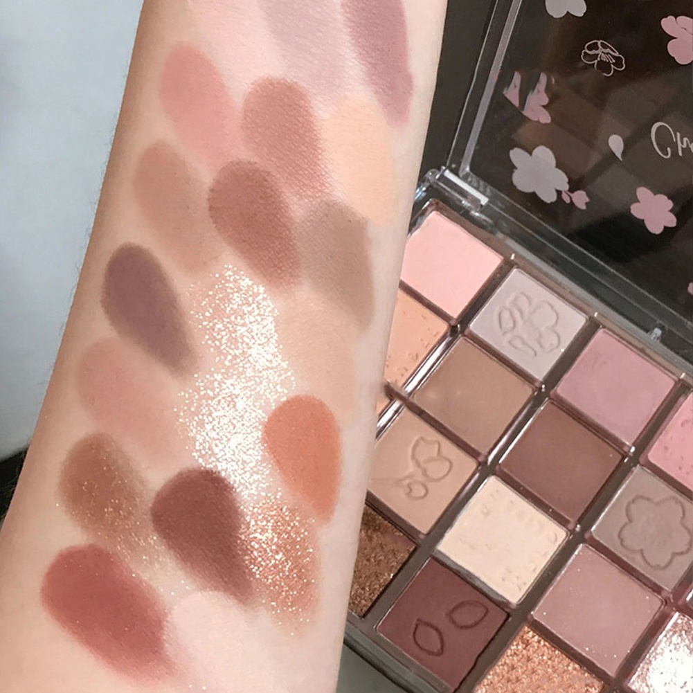 Bảng phấn mắt Dikalu ANNIES 20 màu màu trà hoa anh đào cá tuyết nhám mờ