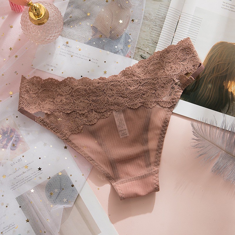 Quần Lót Lọt Khe - Quần Lót Ren Sexy Lọt Khe Cao Cấp Thông Hơi Quyến Rũ Gợi Cảm Mềm Mại Mã C18