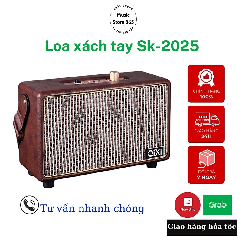 💥HÀNG CAO CẤP💥Loa Bluetooth Qixi SK-2025 Âm Thanh Siêu Đỉnh Tích Hợp Cổng Micro 6.5 Karaok Micro Không Dây Bảo Hành 6T C