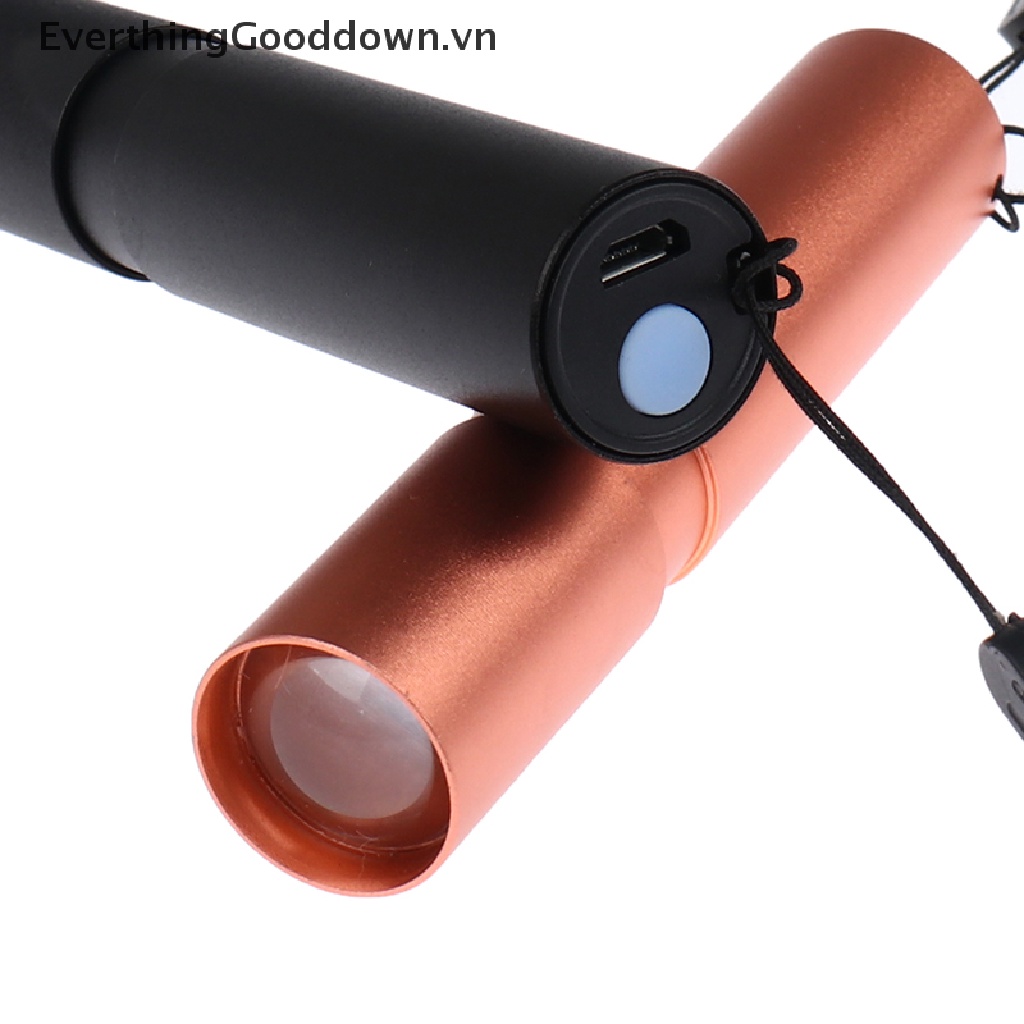 Everthinggood Đèn Pin Mini Siêu Sáng 3 Chế Độ Kèm Sạc USB Tiện Dụng