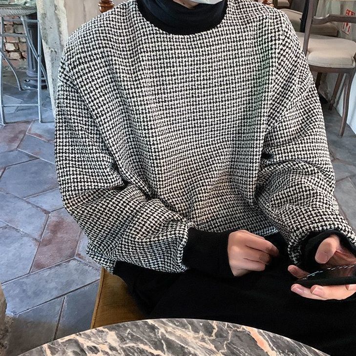 Áo Sweater Cổ Tròn Cỡ Lớn Phong Cách Đường Phố Mùa Xuân Thu Cao Cấp Cho Nam Ne