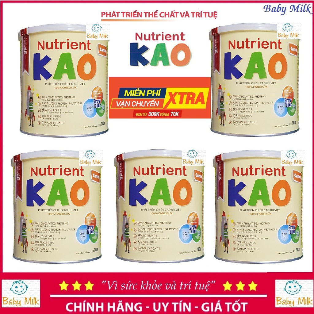 Combo 5 lon sữa Nutrient KAO (700g)