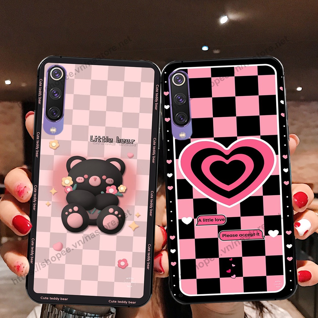 Ốp lưng Xiaomi Mi 9 / MI 9 SE gấu, đồng hồ dễ thương cute giá rẻ