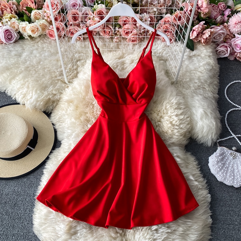 🌸Hàng Order🌸 Váy Đầm 2 Dây Dáng Xòe Sexy Nữ Tính 🌸Hàng Quảng Châu