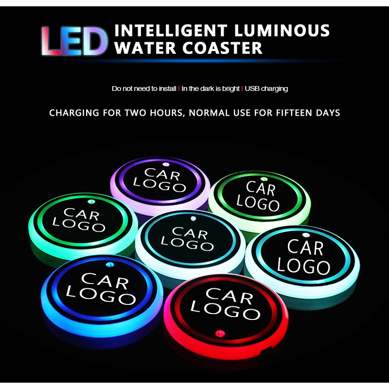 Set 1/2 Giá Đỡ Cốc Nước Phát Quang Chuyên Dụng Cho Kia Morning Seltos K3 Carens Forte Cerato Soluto