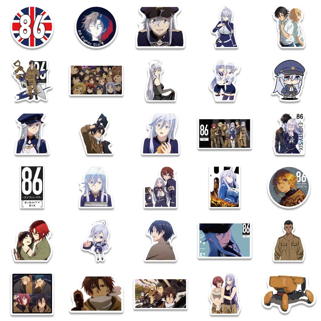 J· Bộ Hình Dán Chống Thấm 86 - Eighty Six -, 50 tờ/bộ