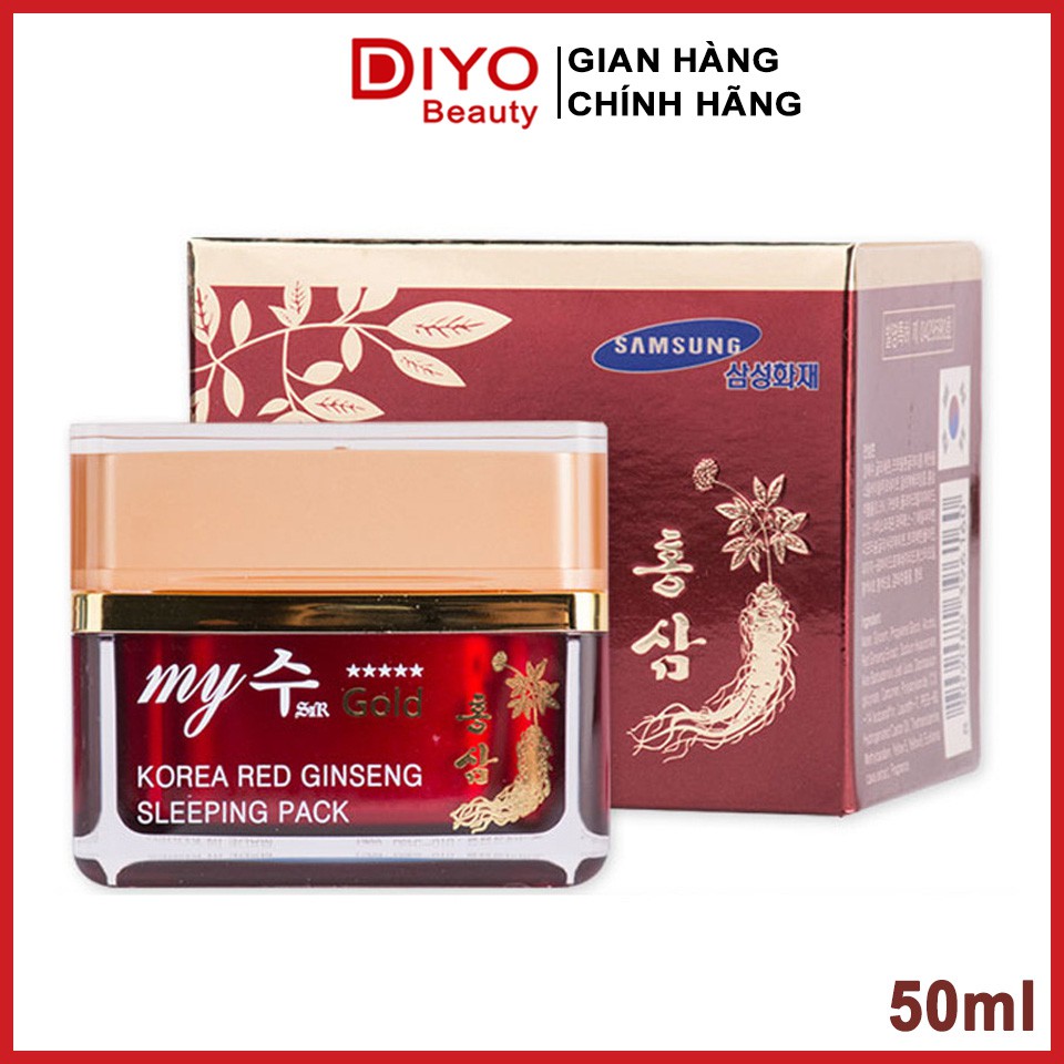 Kem hồng sâm dưỡng da ban đêm My Gold Red Ginseng Sleeping Pack 50g chính hãng