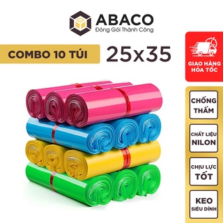 [COMBO 10 TÚI] Túi Gói Hàng Niêm Phong 25x35cm Túi Niêm Phong Bao Bì Đẹp, Chất Liệu Nilon Mới Bền Đẹp, Dai - ABACO