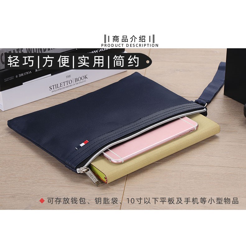Ví cầm tay bằng vải Canvas cỡ a5 chống thấm nước phong cách Hàn Quốc thời trang cho nam/ nữ | BigBuy360 - bigbuy360.vn