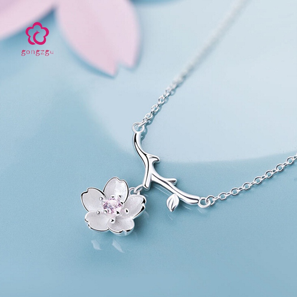 Vòng cổ Mặt Hình Cành Cây Anh Đào Thanh Lịch Cho Nữ