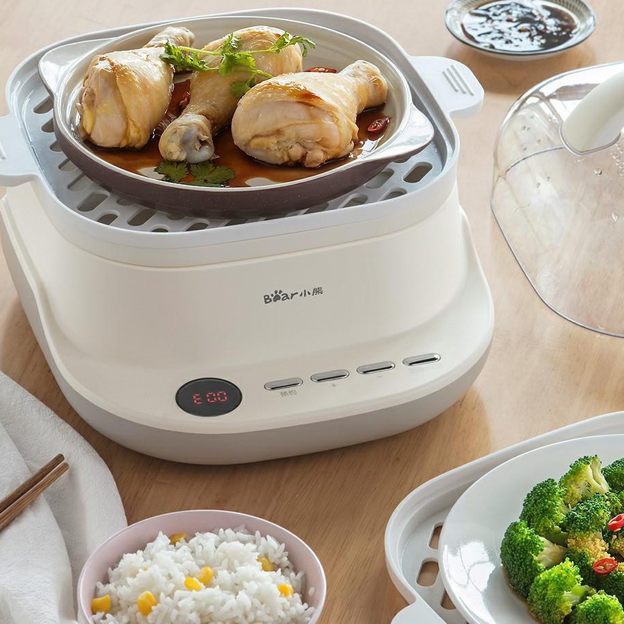 Máy Hấp Thức Ăn Gia Đình 2 tầng Hàng Chính Hãng Bear DZG-C60A1 Dung Tích 6L