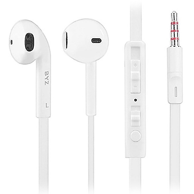 Tai Nghe Nhét Tai BYZ S389 - Jack Cắm 3.5 - Hàng Chính Hãng - Màu trắng