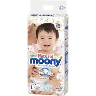Bỉm - Tã quần/dán Moony Natural size L36/XL32/S58/M46 miếng