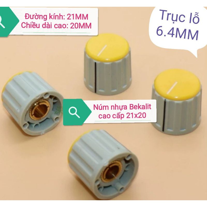 Núm nhựa Bekalit cao cấp lỗ 6.4MM cho 3590S